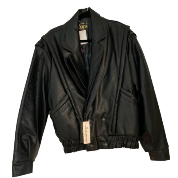 Vintage Leather Jacket/ Faux leather/ 1980/90s/NWT - Picture 2 of 9